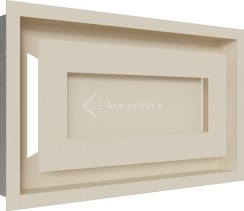 Решітка для каміну Kratki Wind 22х37 кремова
