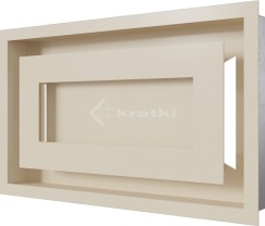 Решітка для каміну Kratki Wind 22х37 кремова. Фото 3