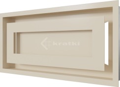 Решетка для камина Kratki Wind 22х45 кремовая. Фото 3