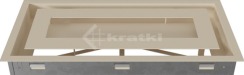 Решетка для камина Kratki Wind 22х45 кремовая. Фото 5
