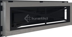 Решітка для каміну Kratki Wind 17х49 чорна. Фото 4