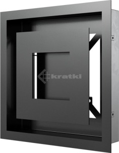 Решітка для каміну Kratki Wind 22х22 чорна. Фото 2