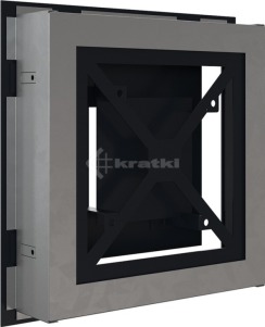 Решітка для каміну Kratki Wind 22х22 чорна. Фото 4