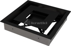 Решітка для каміну Kratki Wind 22х22 чорна. Фото 5
