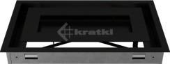 Решітка для каміну Kratki Wind 22х37 чорна. Фото 6