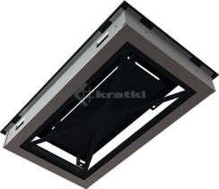 Решітка для каміну Kratki Wind 22х37 чорна. Фото 8