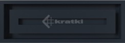 Решітка для каміну Kratki Wind 17х49 графітова. Фото 2