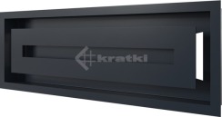 Решітка для каміну Kratki Wind 17х49 графітова. Фото 3
