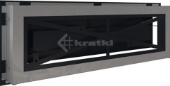 Решітка для каміну Kratki Wind 17х49 графітова. Фото 4