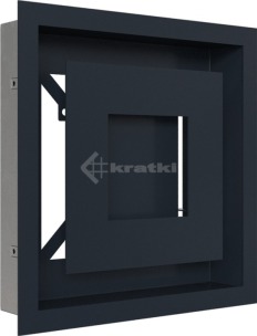 Решітка для каміну Kratki Wind 22х22 графітова
