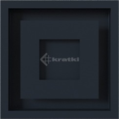 Решітка для каміну Kratki Wind 22х22 графітова. Фото 2