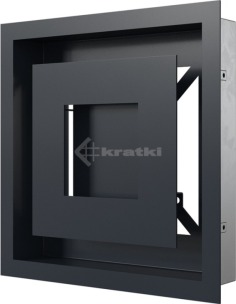 Решітка для каміну Kratki Wind 22х22 графітова. Фото 3