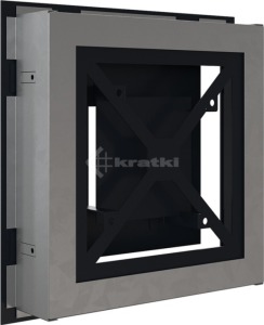 Решітка для каміну Kratki Wind 22х22 графітова. Фото 4