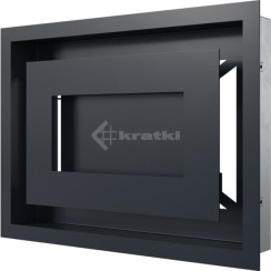 Решітка для каміну Kratki Wind 22х30 графітова. Фото 3