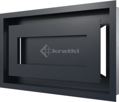 Решітка для каміну Kratki Wind 22х37 графітова. Фото 2