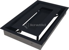 Решітка для каміну Kratki Wind 22х37 графітова. Фото 5