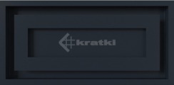 Решітка для каміну Kratki Wind 22х45 графітова. Фото 2