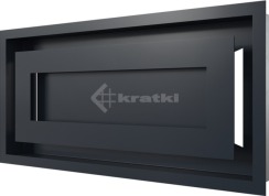 Решітка для каміну Kratki Wind 22х45 графітова. Фото 3