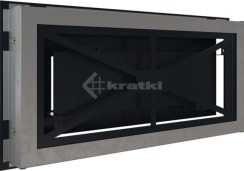 Решітка для каміну Kratki Wind 22х45 графітова. Фото 4