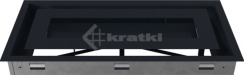 Решітка для каміну Kratki Wind 22х45 графітова. Фото 5